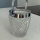 Vintage glass ice bucket – ice tray with metal handles