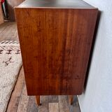 Scandinavian style row in teak 1960 black top
