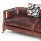 Vintage leather sofa. Edited by Mantellassi. Italy, 90s