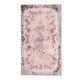 Tapis turc vintage en laine et coton rose noué à la main