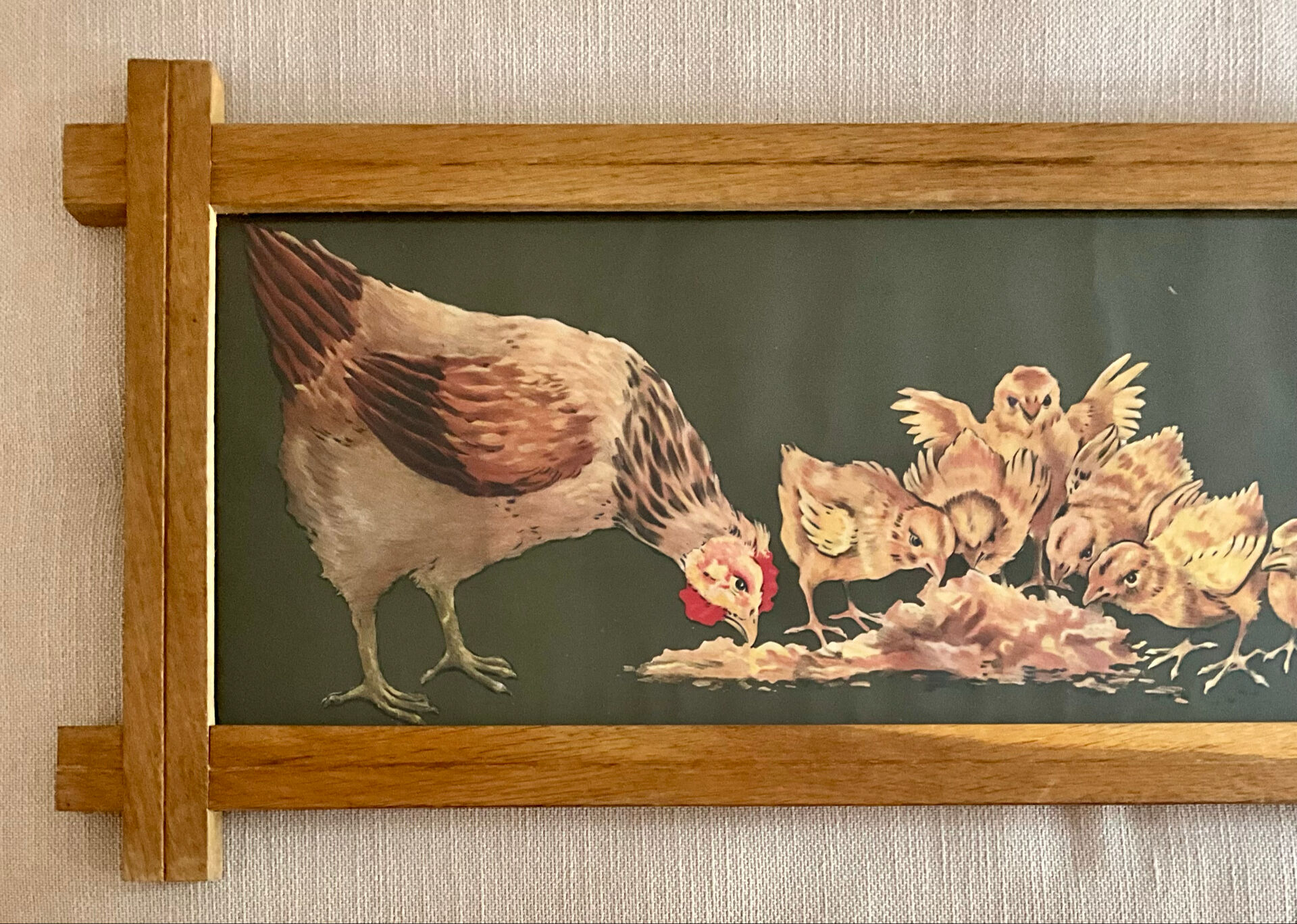 Large old print by Orens Denizard in its oak frame.