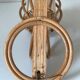 Rattan wall lamp vintage design 60 s