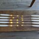 Set of 10 vintage stainless steel and bakelite table knives