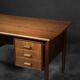 Mid-Century Danish Scandinavian Modern Teak Bilateral Desk with Drawers, 1960s