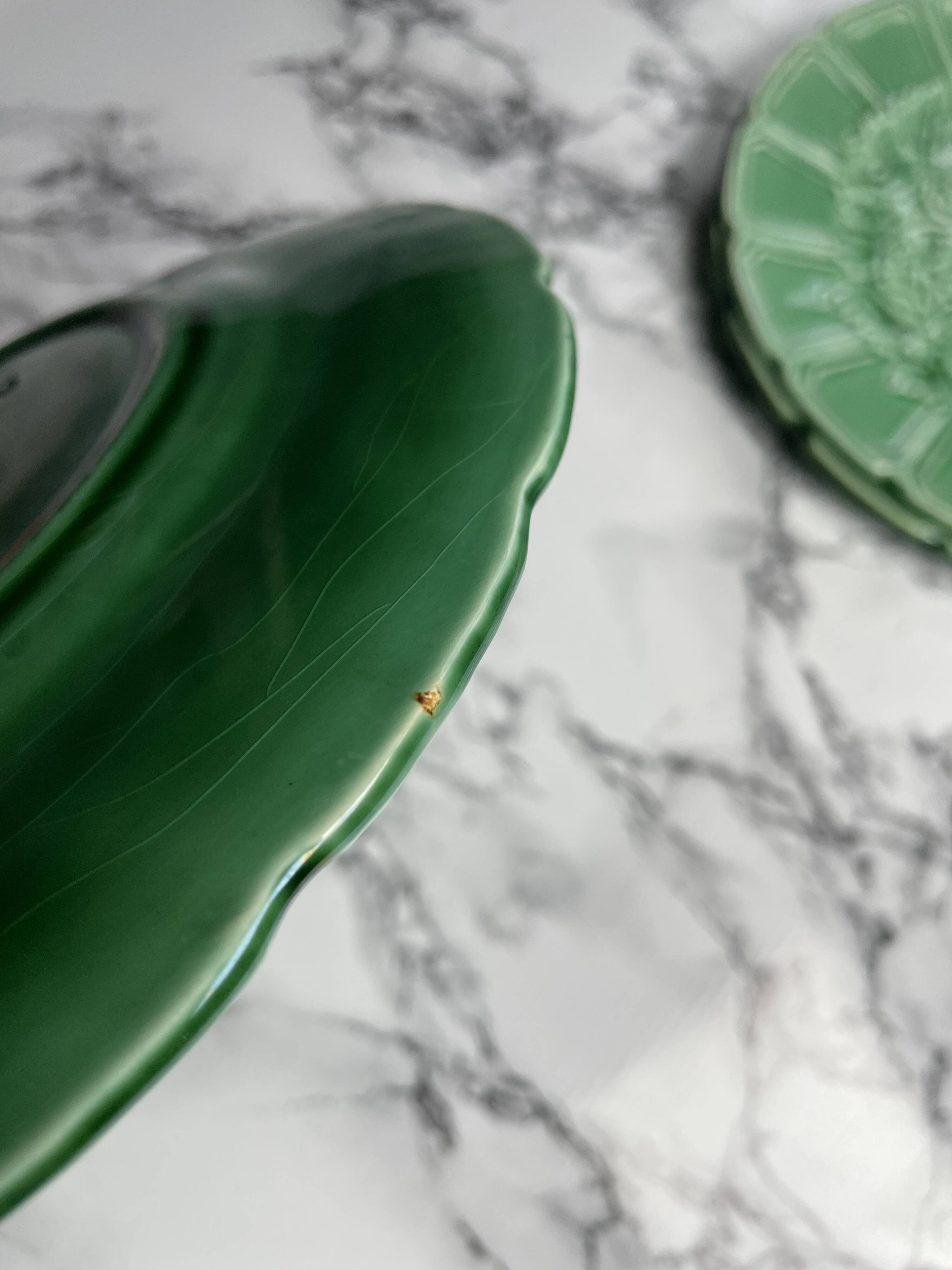 Sarreguemines grape barbotine dessert plates