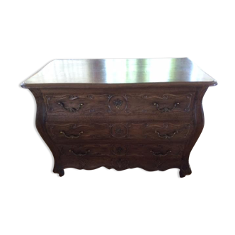 Curved 3-drawer chest of drawers