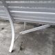 White garden slat bench