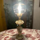 Vintage desk lamp in onyx and brass, oil lamp style.