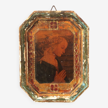 Old Italian Octagonal Wood Frame