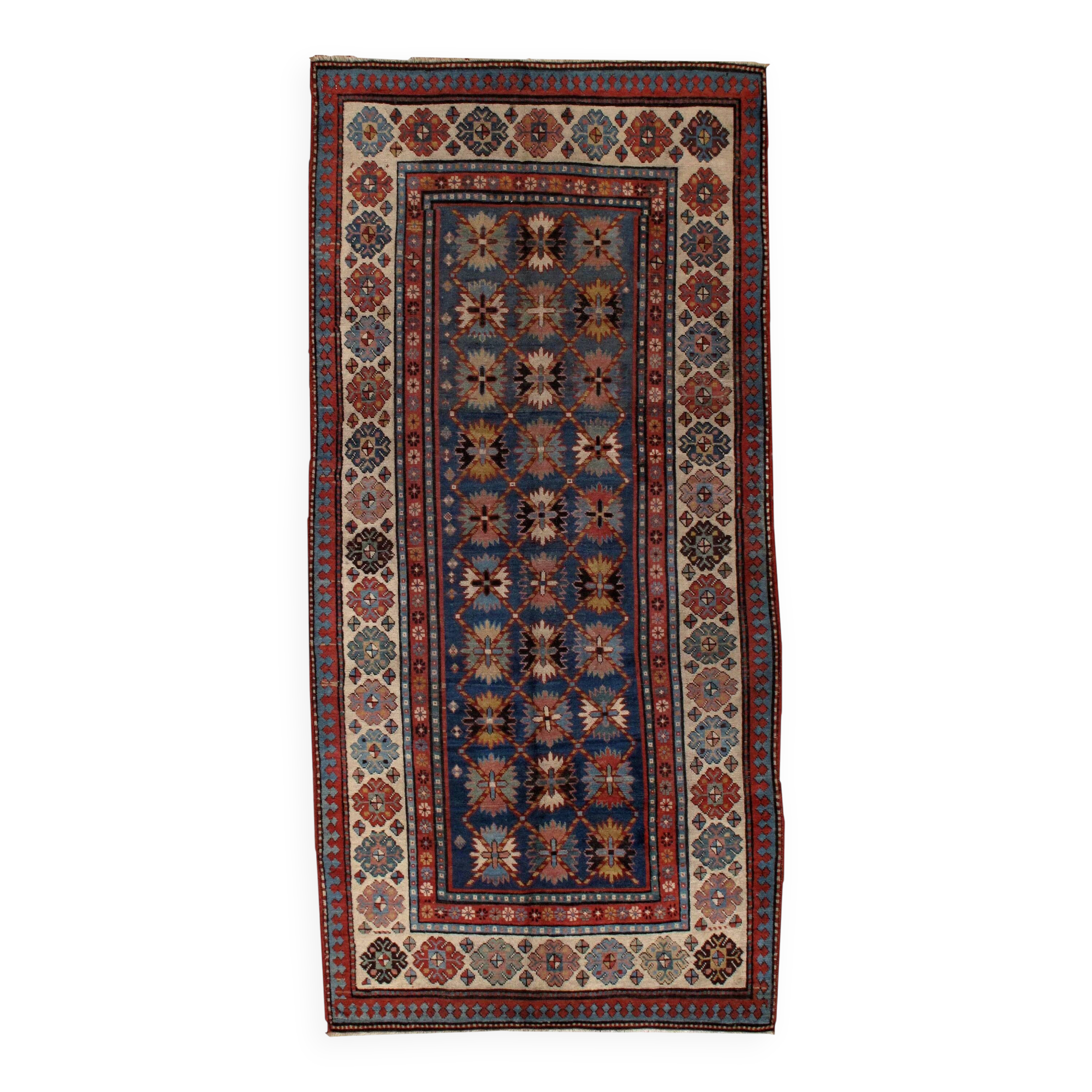 Handmade antique Caucasian Talish rug 131cm x 271cm 1880s - 1B514