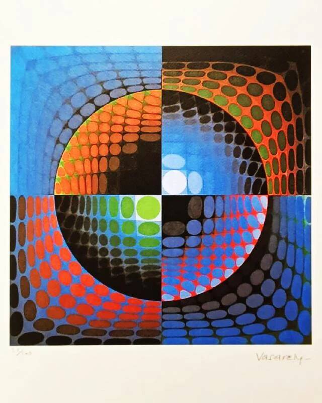 Lithographie de Victor Vasarely, édition limitée numérotée, années 1970 - signée