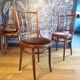 Set 4 chaise de bistrot assise velours