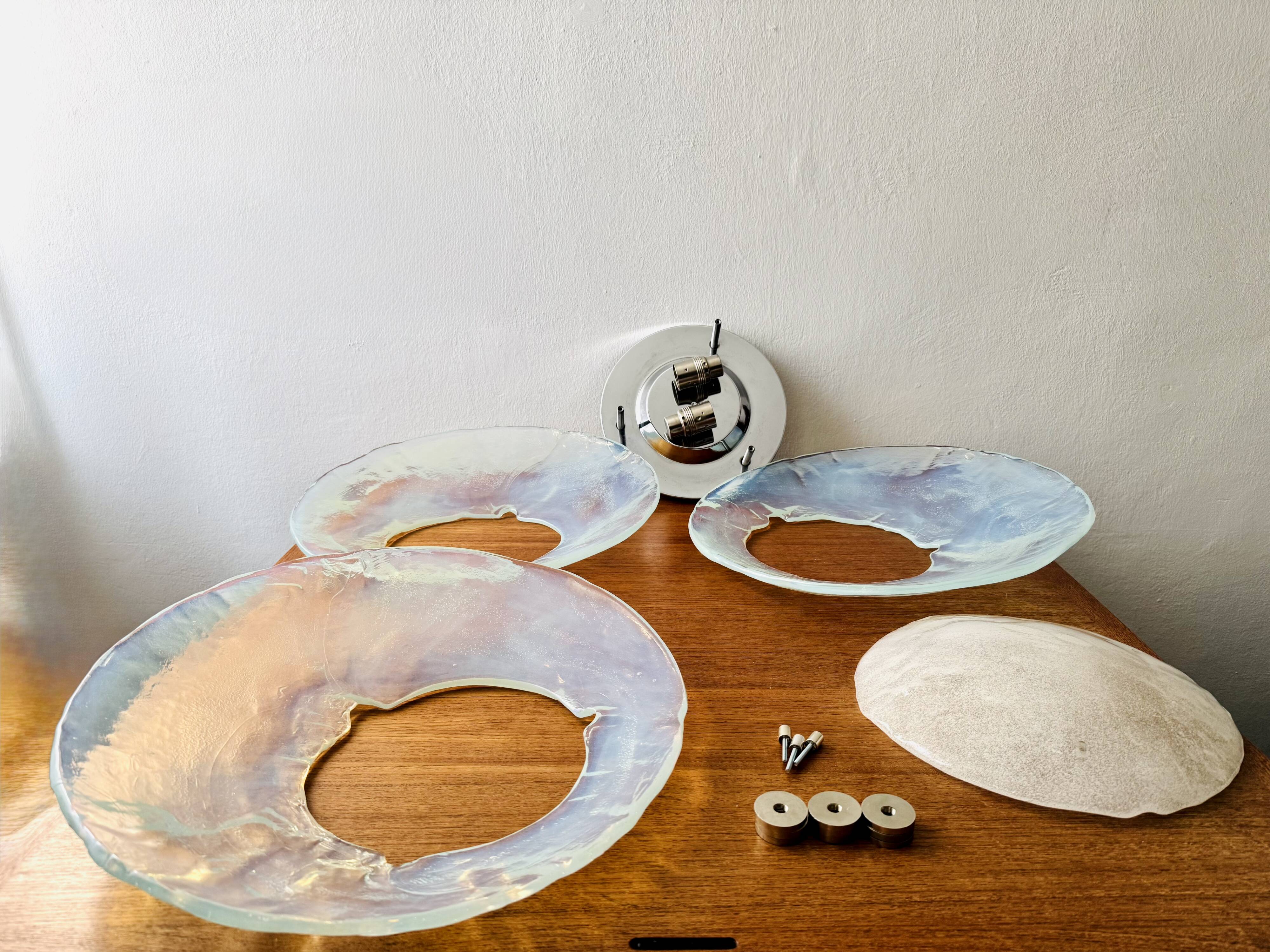 Murano Glass Flush or Wall Lamp by Carlo Nason for Mazzega