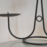 Minimalist style three-spoke candlestick or candle holder