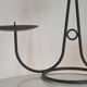 Minimalist style three-spoke candlestick or candle holder