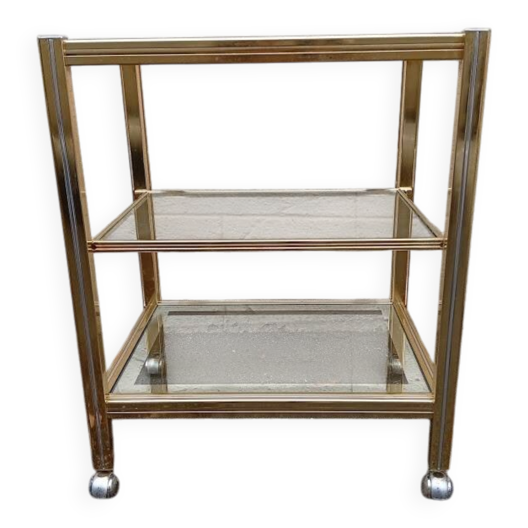 Brass and glass dessert table