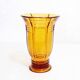 Art Deco amber glass vase