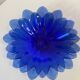 Set of 2 small plates fruit cup in the shape of a daisy/blue flower - pocket tray / ashtray