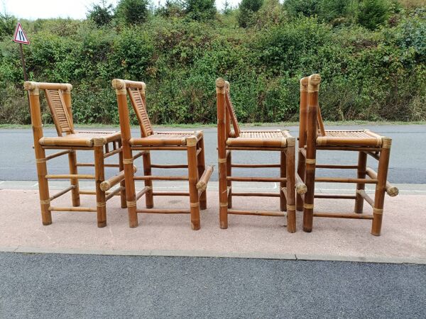 Chaises hautes bambou