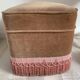 Velvet vintage ottoman