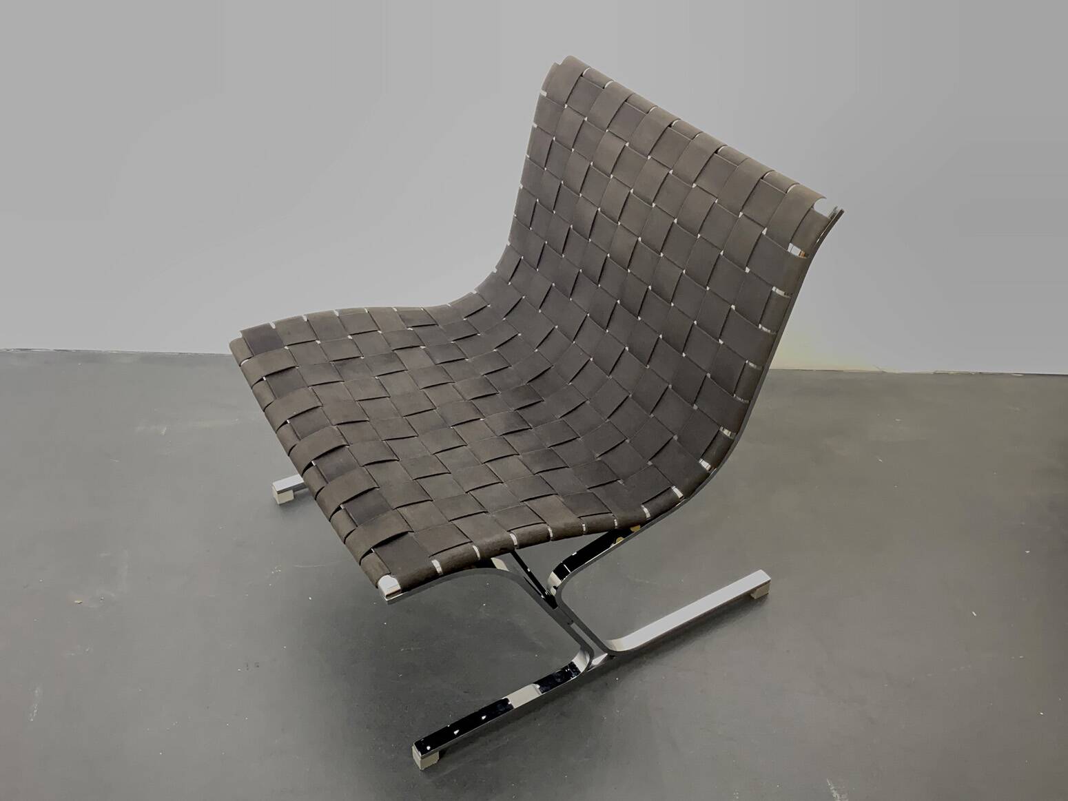 Luar lounge chair, black, by Ross Littell for ICF de Padova, Italy, 1960s.