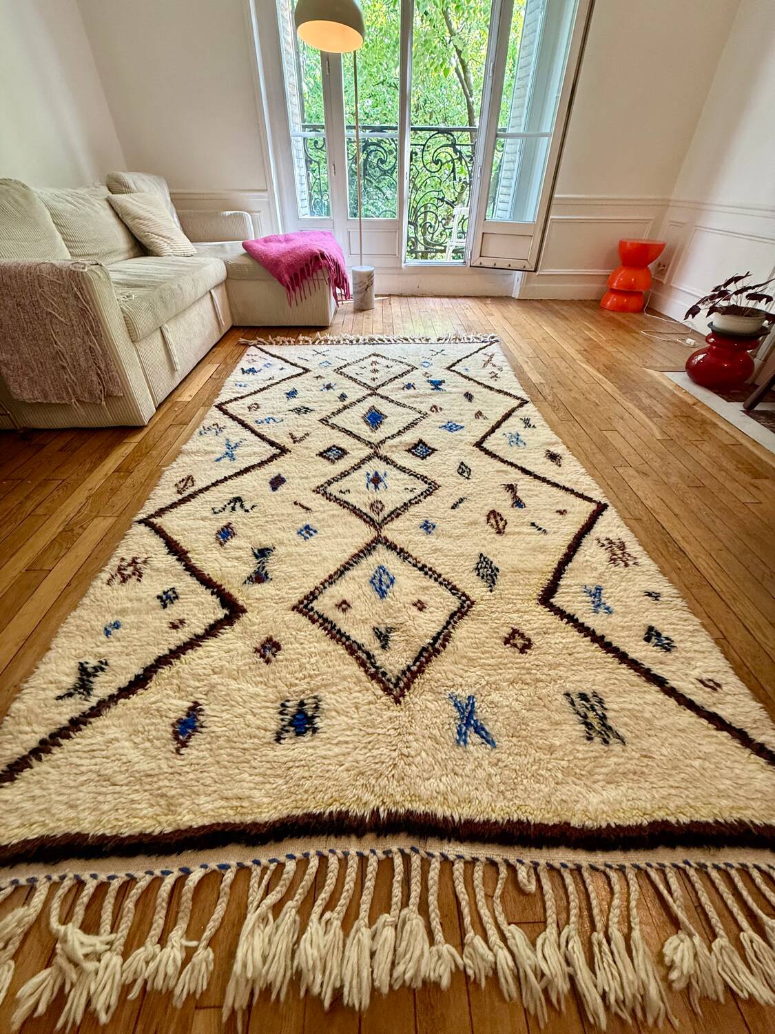 Tapis berbère béni Ouarain 132 x 249