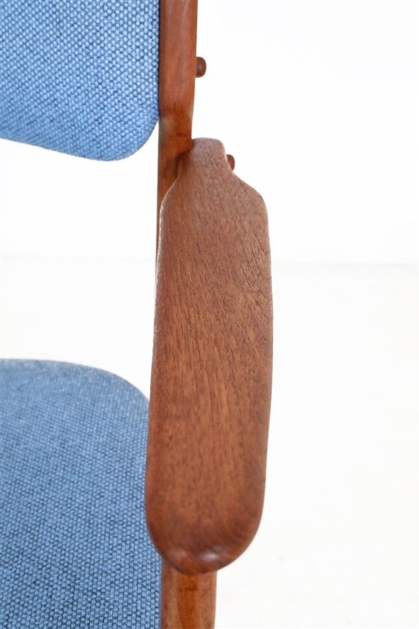 Newly upholstered O.D. Møbler / Erik Buck “Type 50” armchair / teak / mid-century / Danish modern design / Erik Buch
