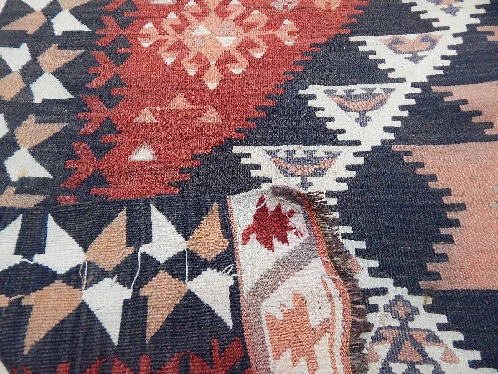 Vintage Turkish hallway rug 86x357 cm
