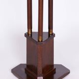 Restored ArtDeco Oak Pedestal, Revived Polish, Czechia, 1920s