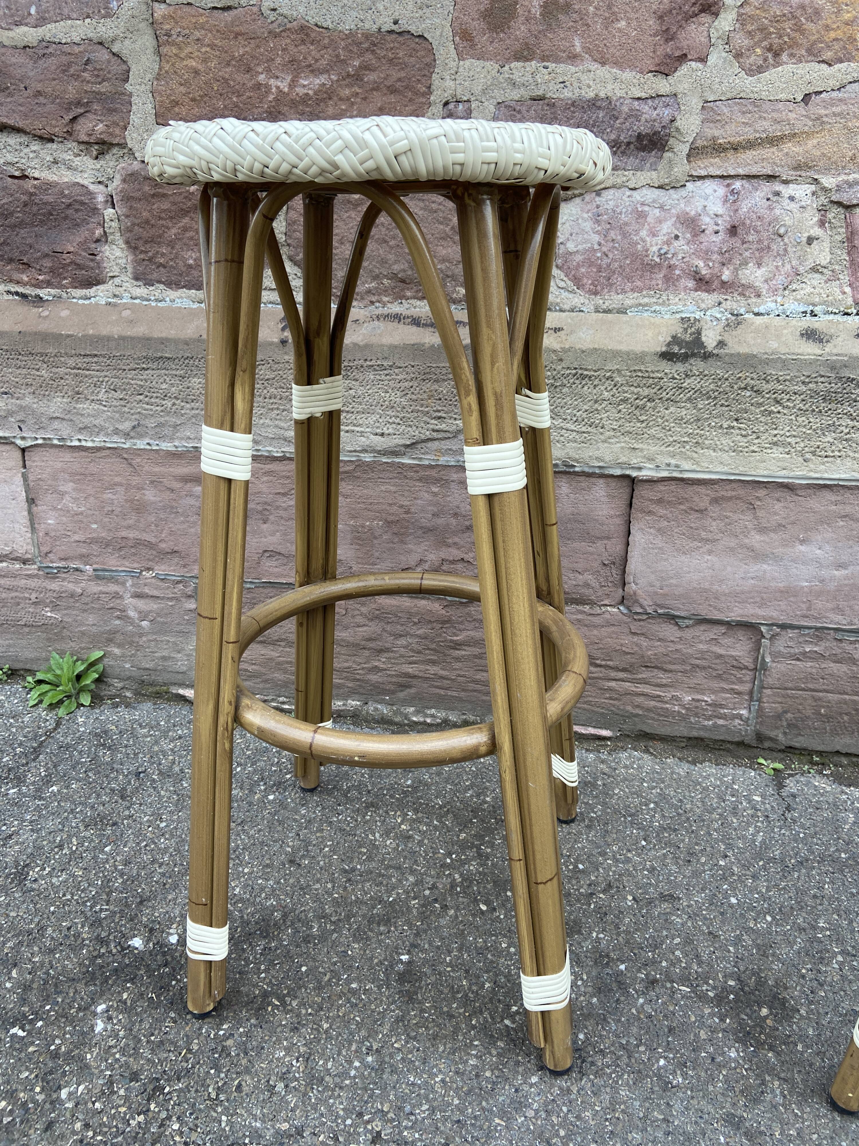 Pair of bar stool style drucker paris café