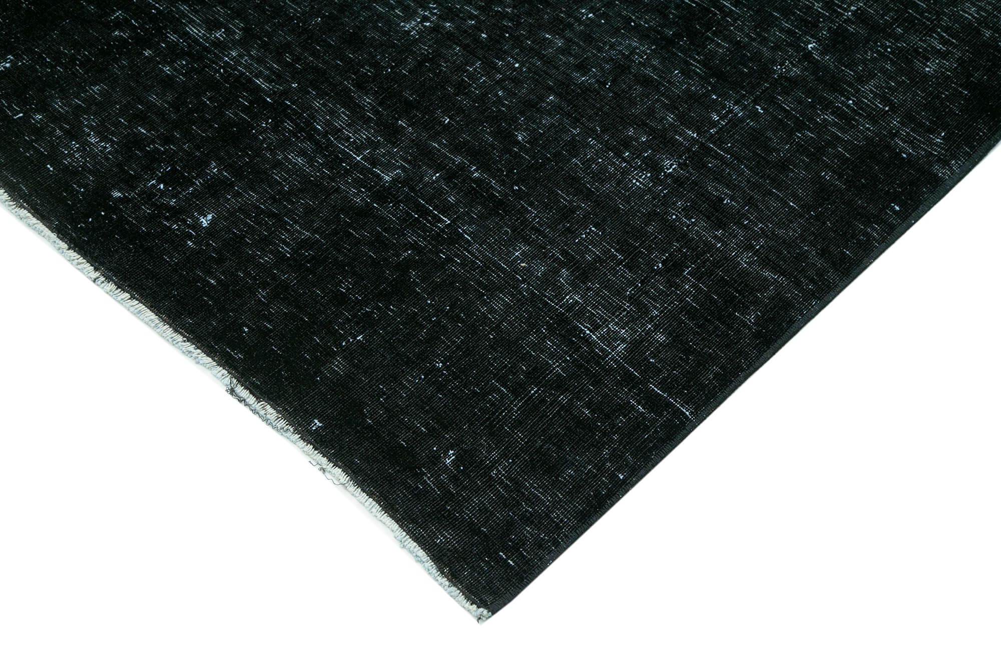Handwoven Oriental Overdyed 286 cm x 351 cm Black Wool Carpet