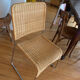 Vintage wicker and chrome chair from the 1970s.