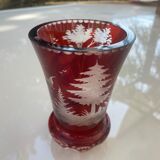 Bohemian glass vase