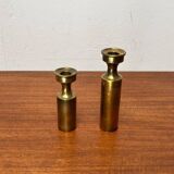 Danish brass candle holders from the mid-century by Boyes Metalkunst, 1960s, set of 2.