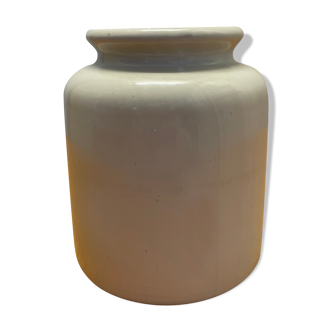 Enamelled sandstone pot