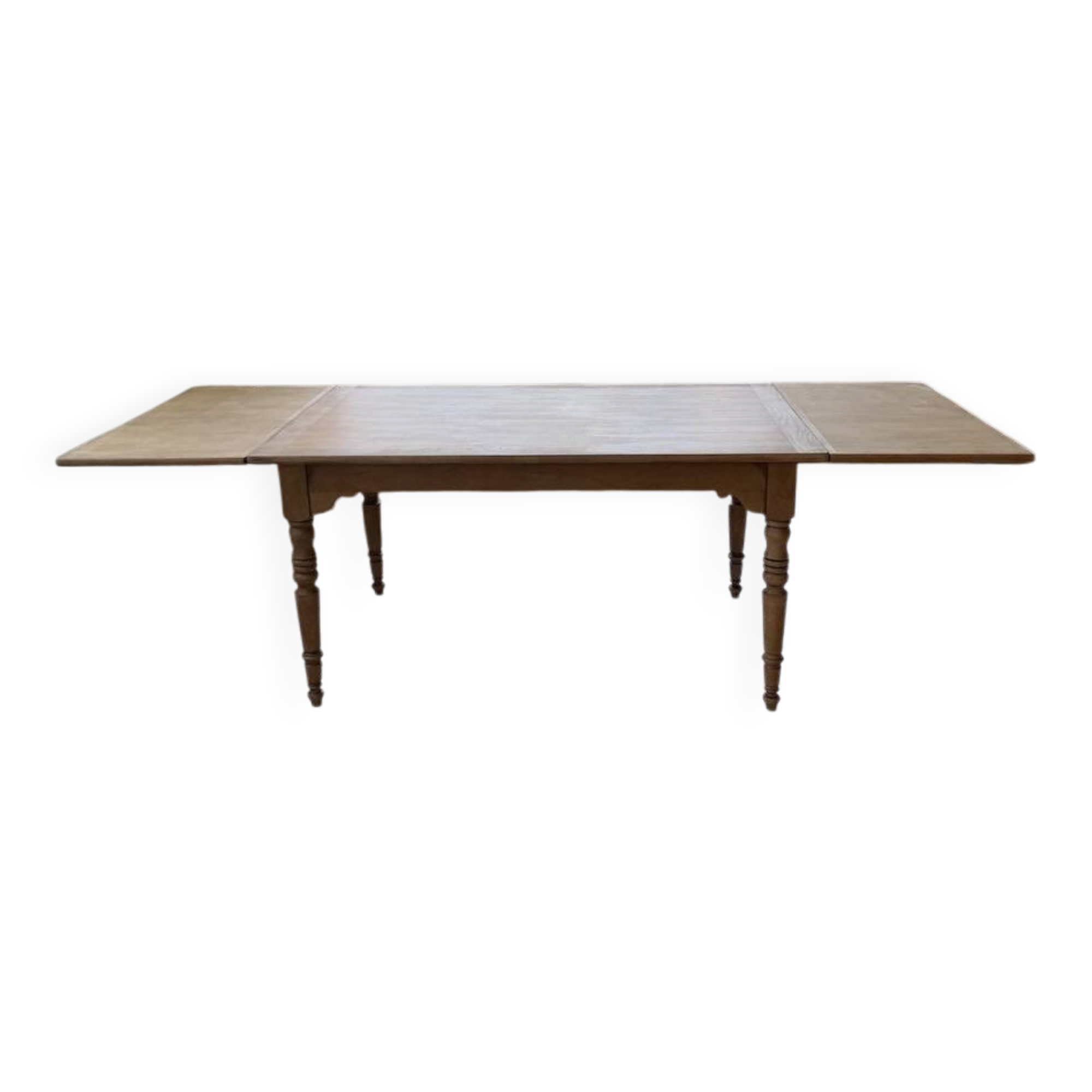 Table de ferme noyer à rallonges 150-250cm