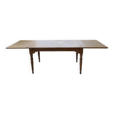 Table de ferme noyer à rallonges 150-250cm