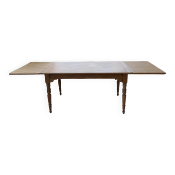 Table de ferme noyer à rallonges 150-250cm