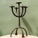 Brutalist wrought iron candle holder, Marolles workshops