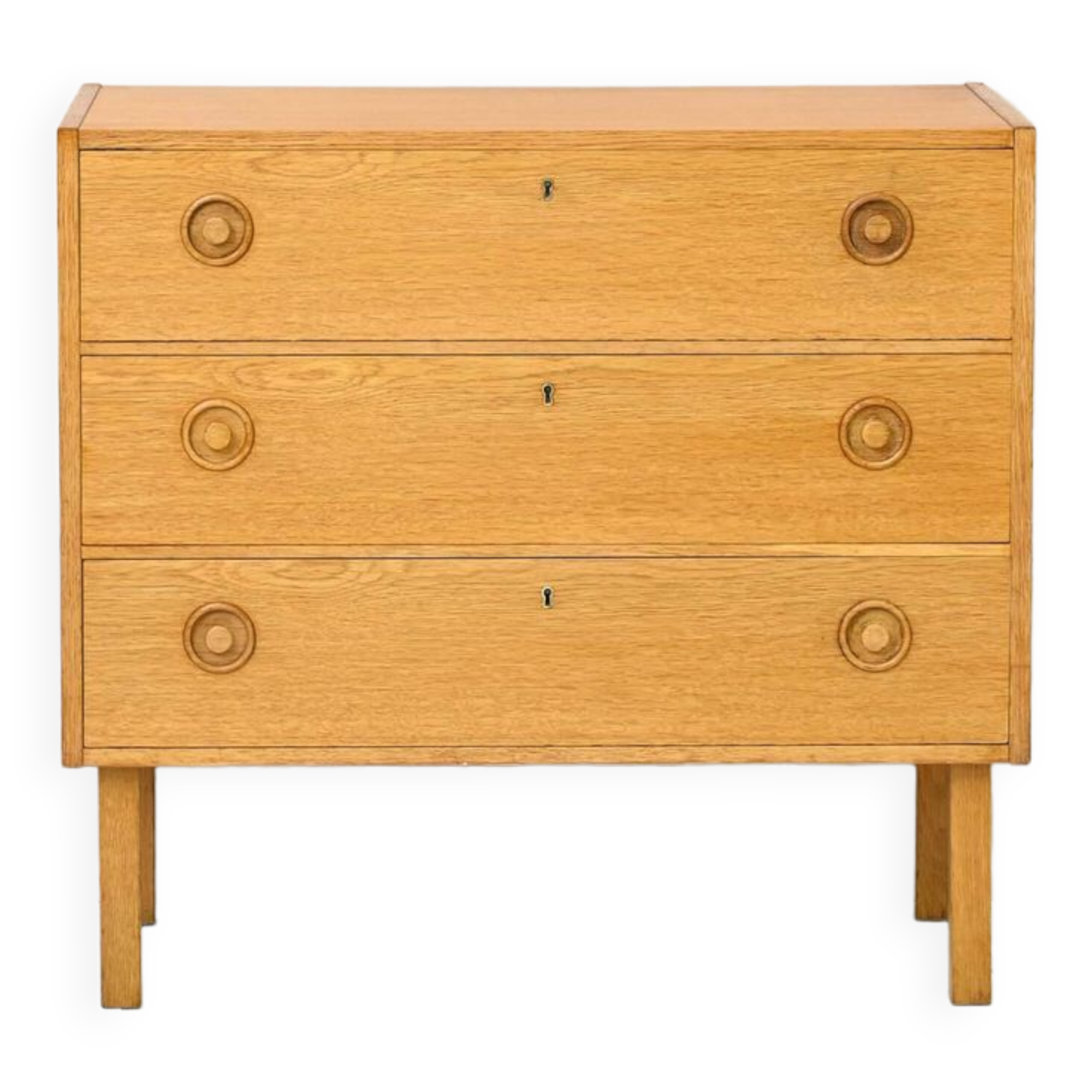 Scandinavian oak chest of drawers