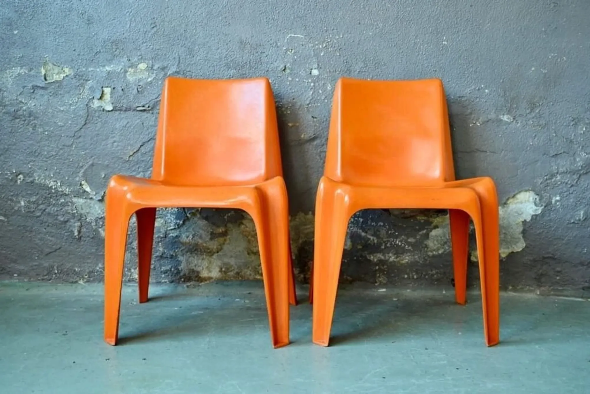 Bofinger BA1171 Chair Pair by Helmut Bätzner stackable in fibre of