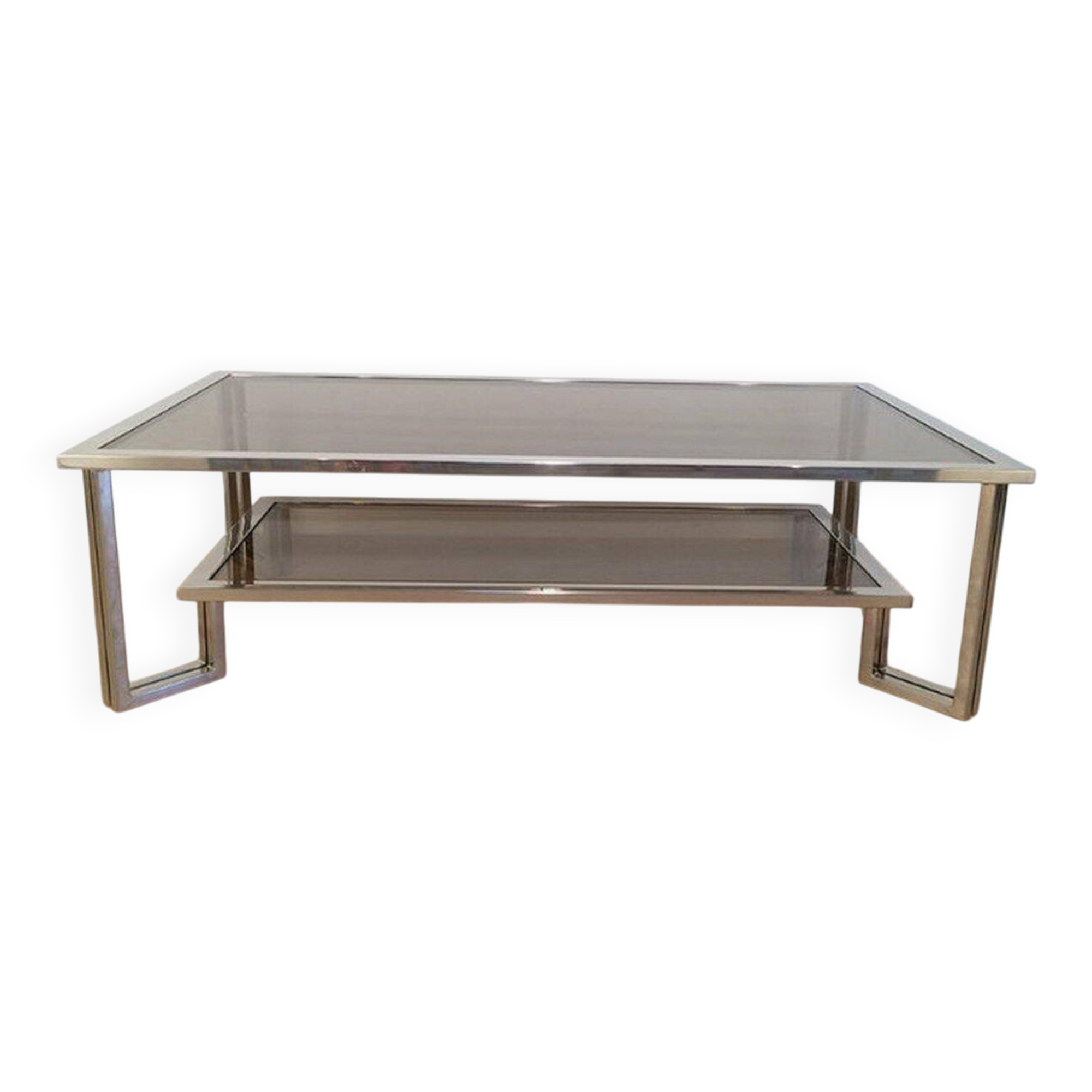 Chrome designer coffee table