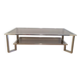 Chrome designer coffee table