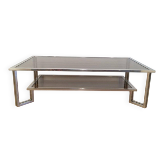 Chrome designer coffee table