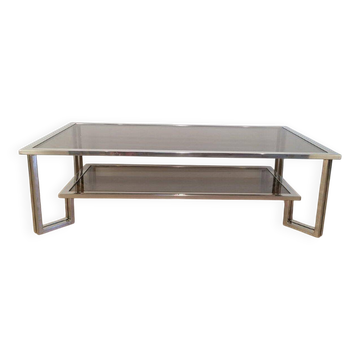 Chrome designer coffee table