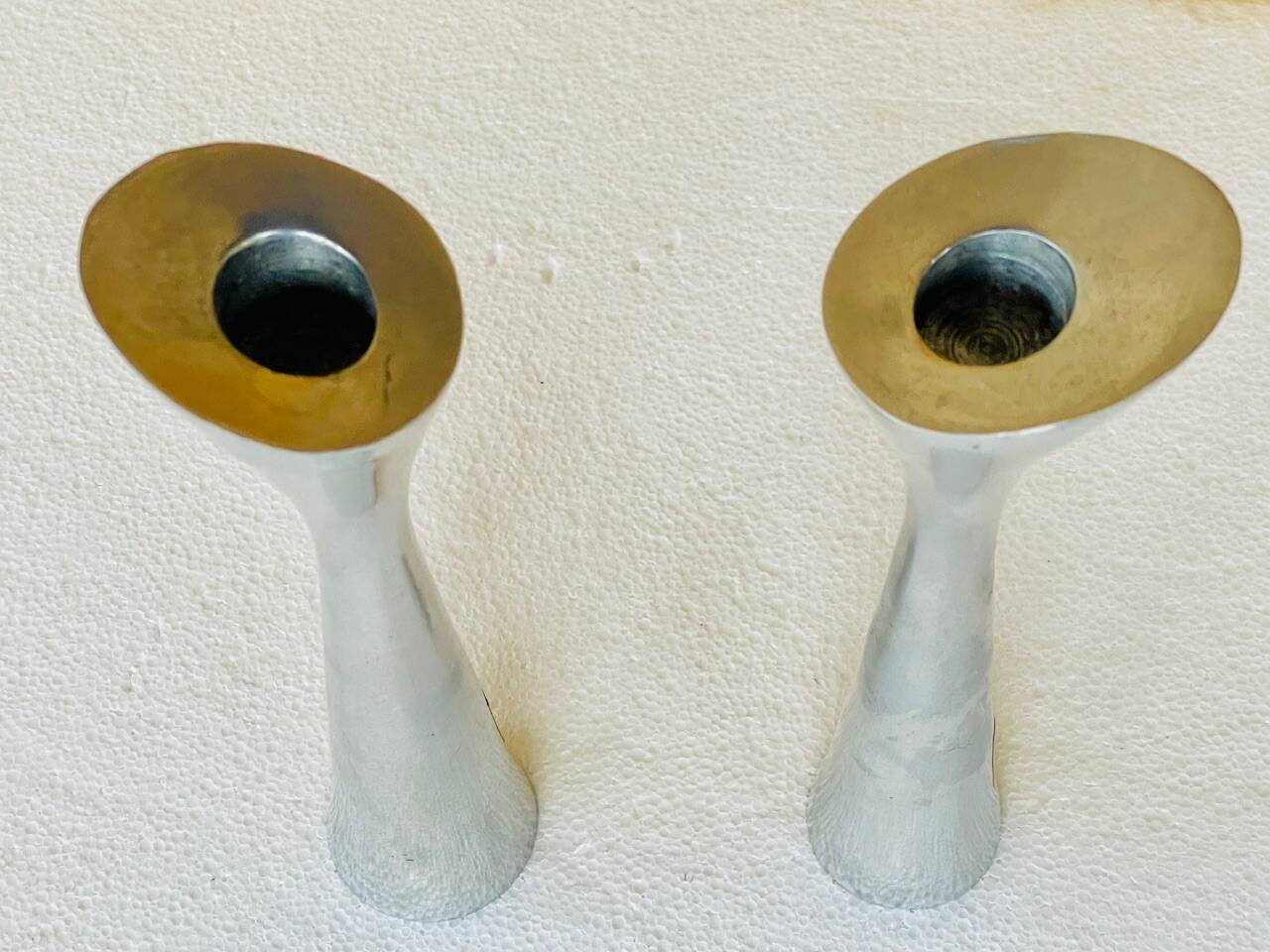 Scandinavian pair of candlesticks by Broste, Copenhagen circa 1970/1980.