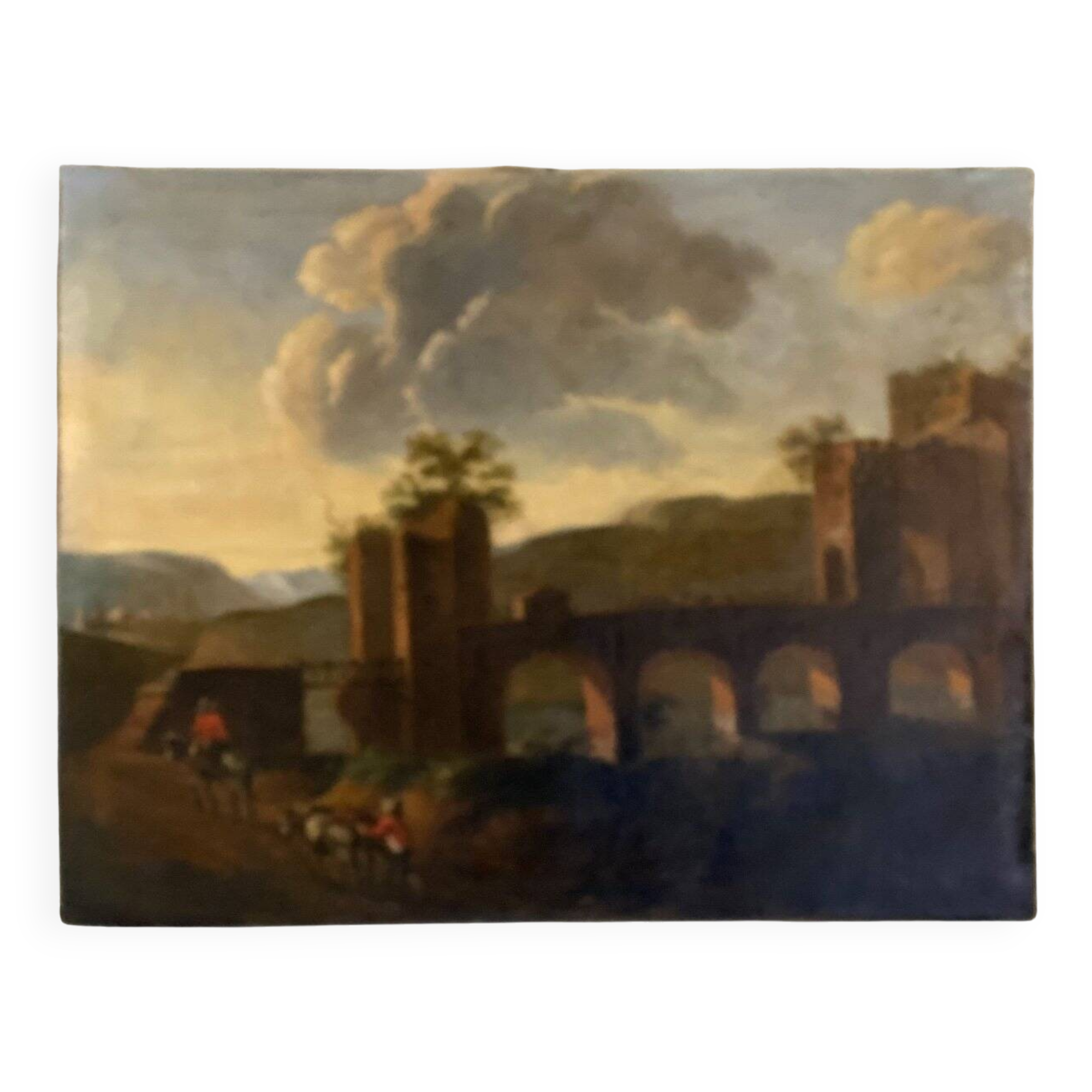 Italian landscape, oil on canvas, late 18th century