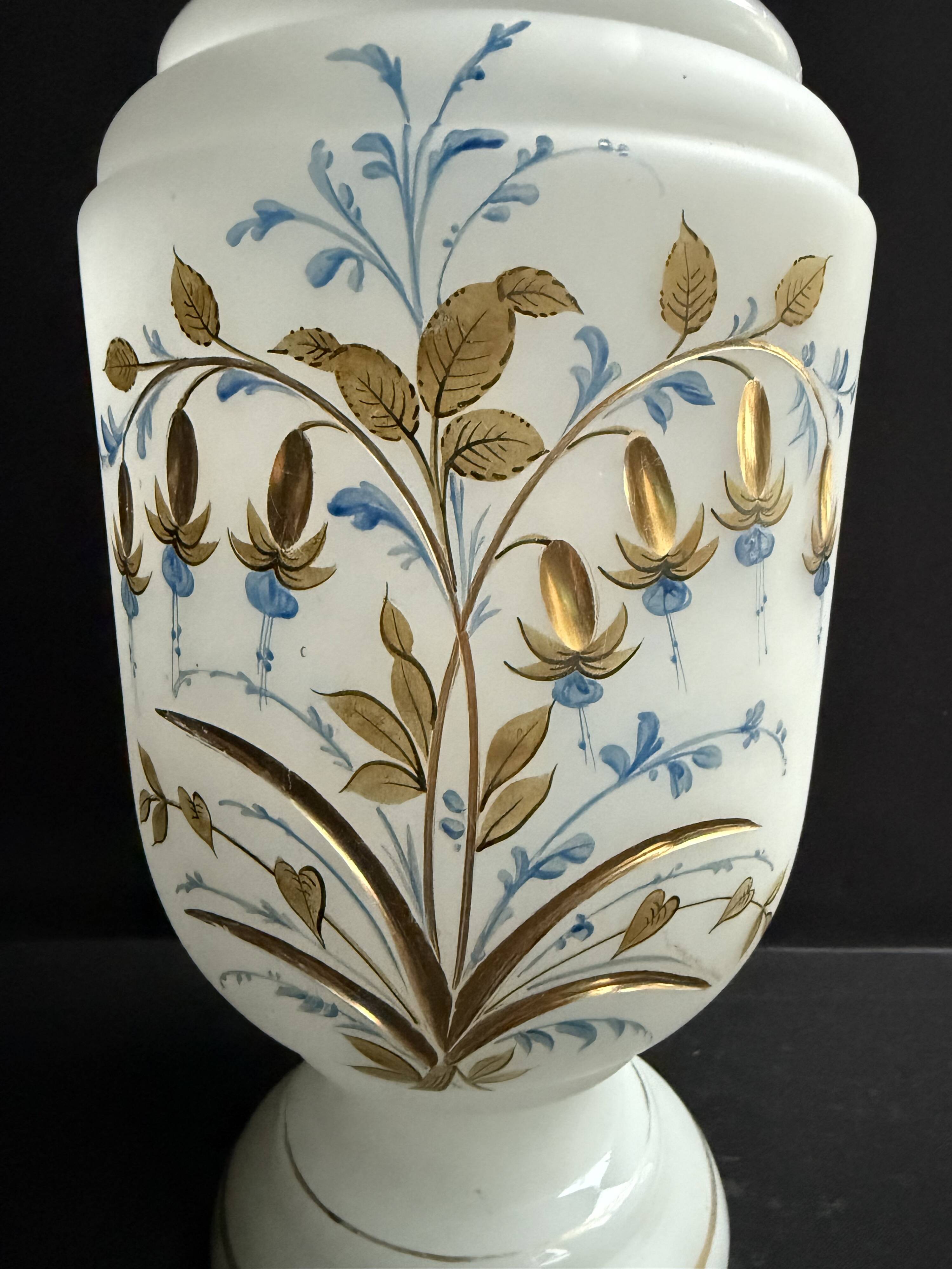 Large 19th century opaline vase