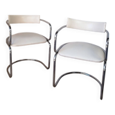 Pair of vintage cantilever chairs Zougoise Victoria, Switzerland.