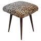 Vintage leopard velvet stool from the 20th century, Europe, 1960s